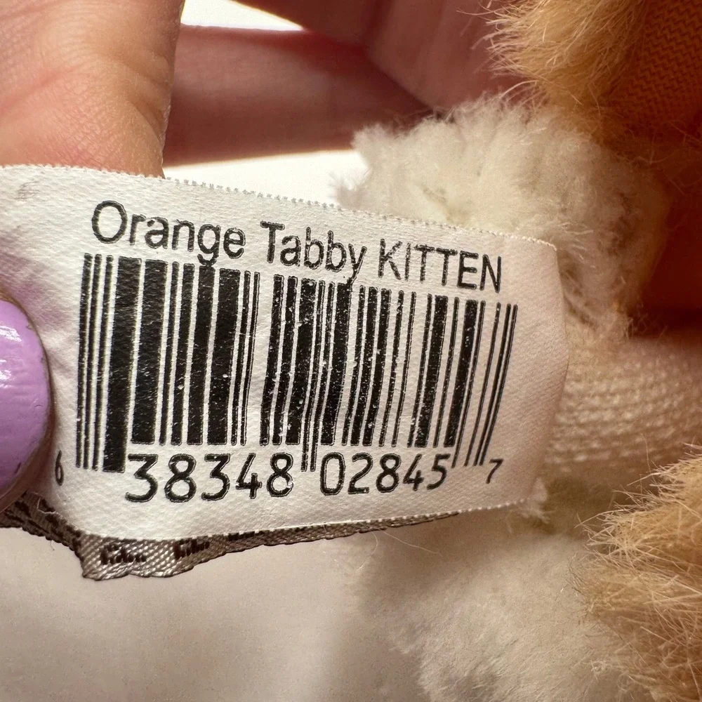 Folkmanis Orange Tabby Kitten Hand Puppet Plush Toy Orange White Ginger Cat 2845